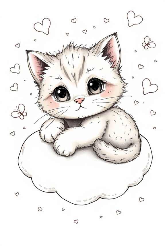cute kitten doodle project