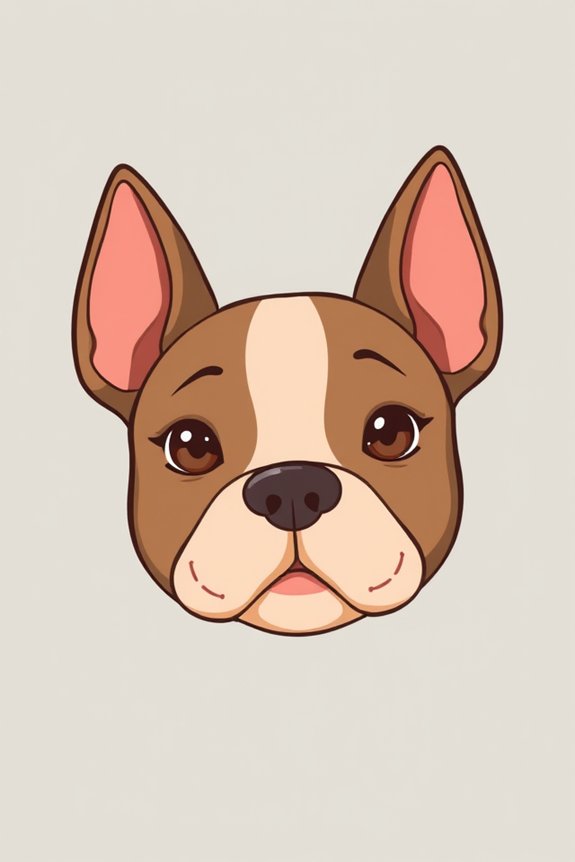 cute pitbull face drawing