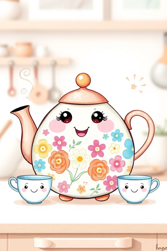 cute teapot drawing project