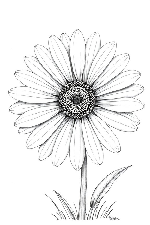 daisy drawing for artists