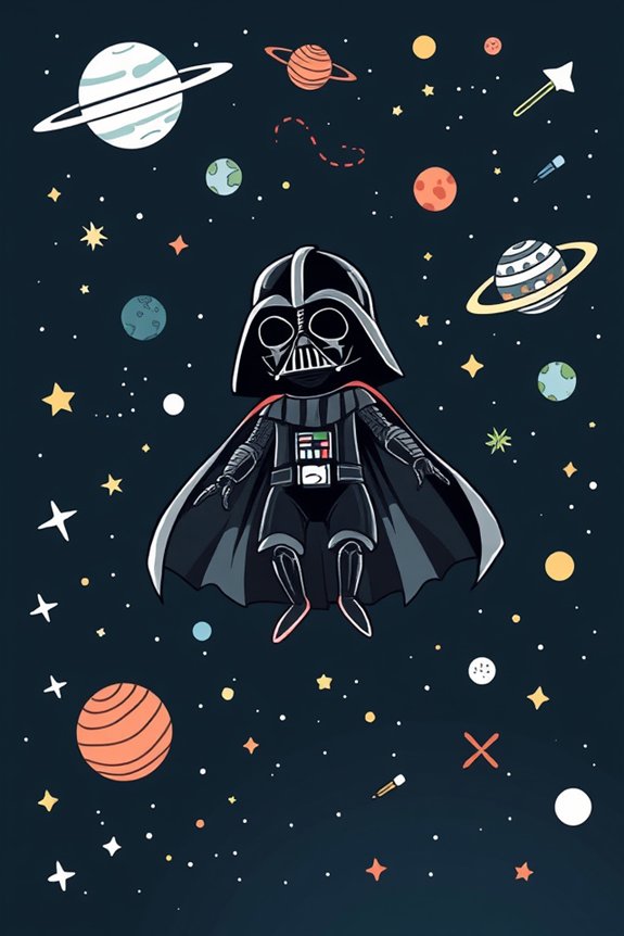 darth vader cosmic doodle