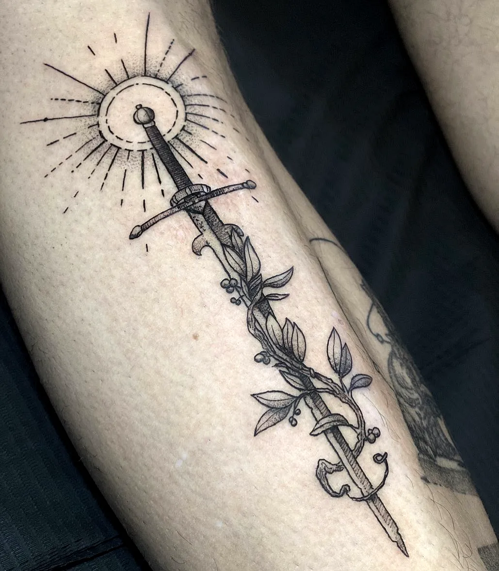 Sword Tattoo On Back Of Forearm Symbolism Design Placement Guide