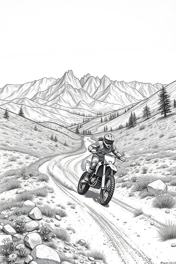 dirt bike adventure landscape