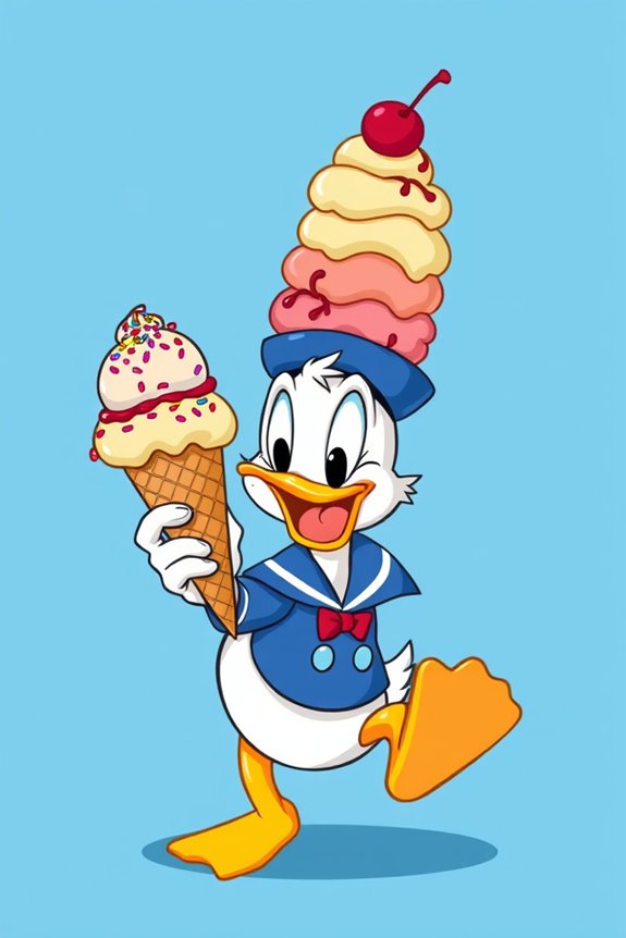 donald duck ice cream joy