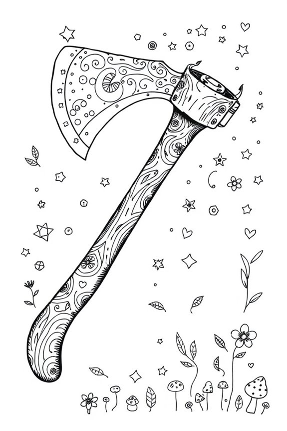 doodle axe drawing project