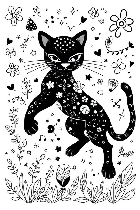 doodle black panther creativity