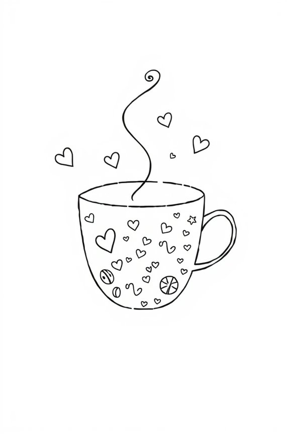doodle coffee cup art