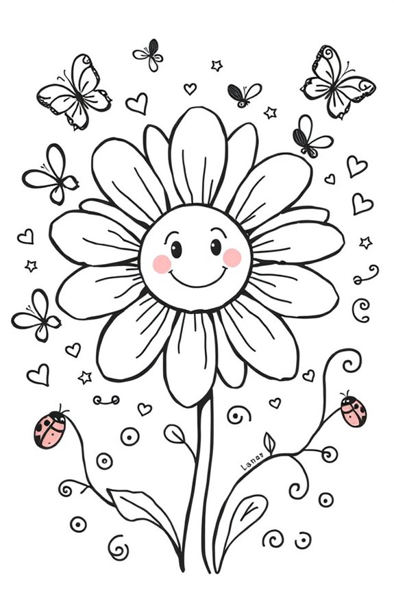 doodle flower drawing project