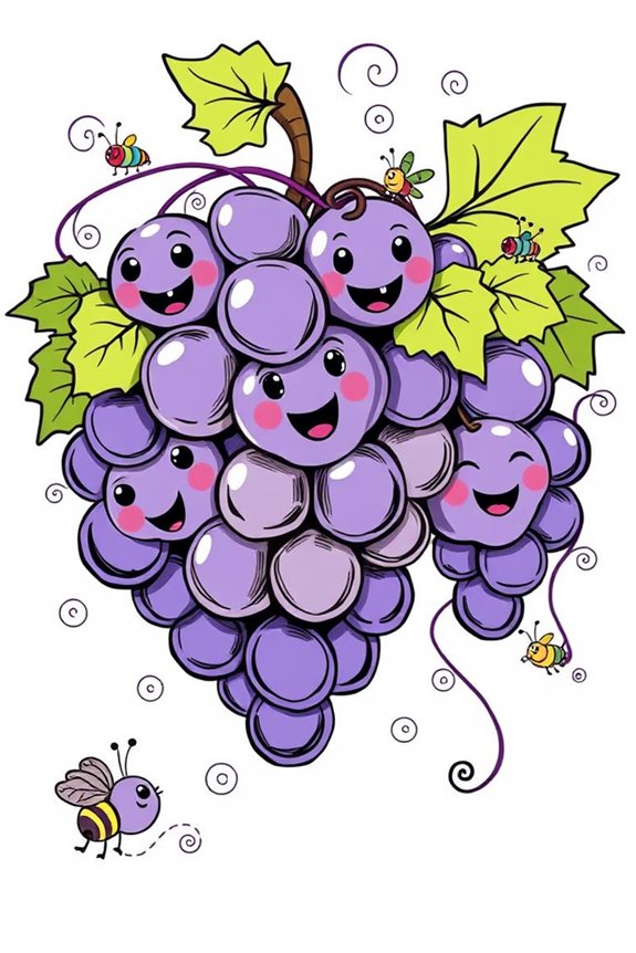 doodle grapes for relaxation