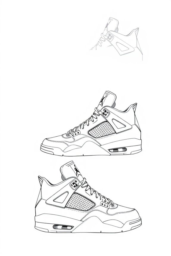 drawing classic sneaker design