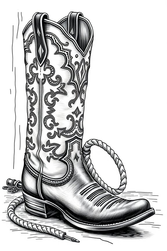 dynamic cowboy culture drawing