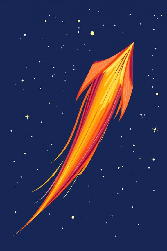 dynamic meteor tail drawing