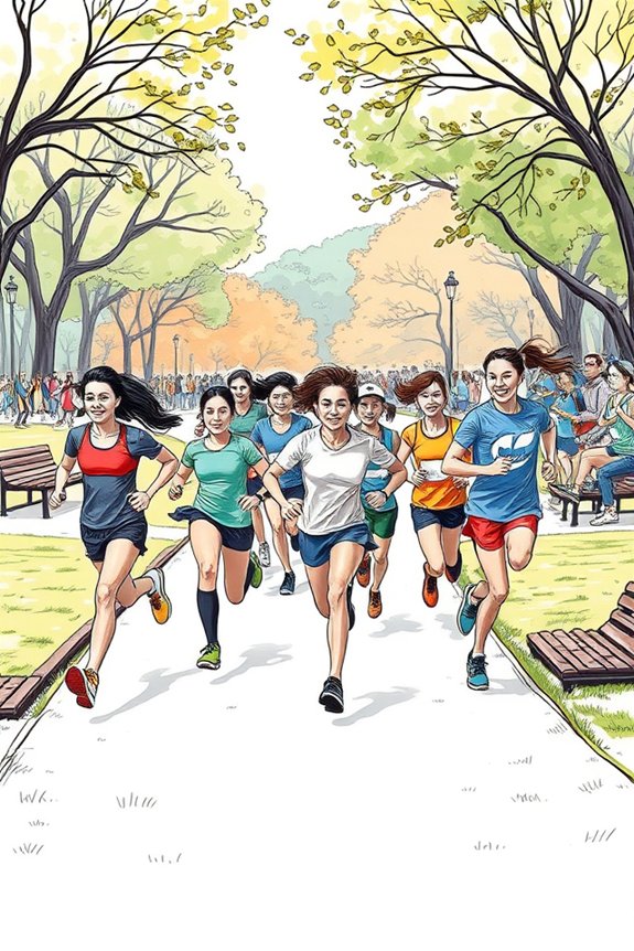 dynamic runners in motion