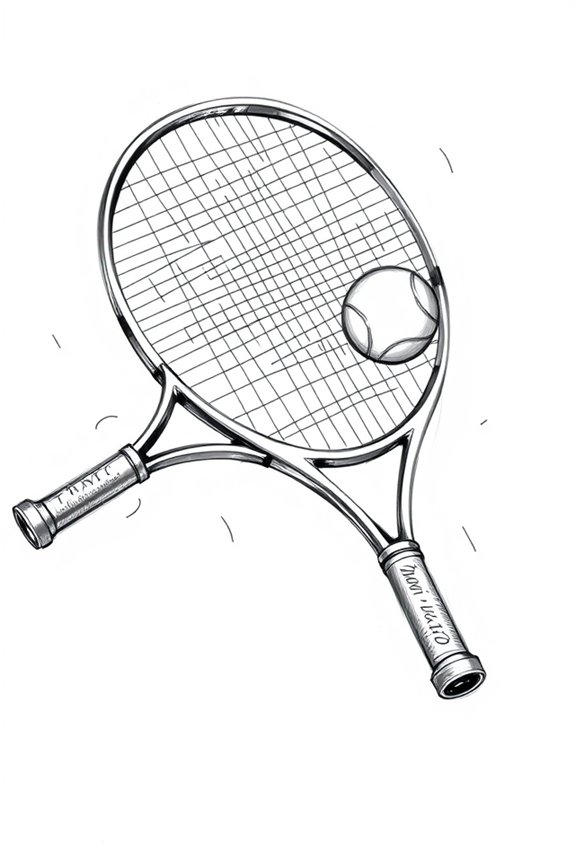 dynamic tennis racket illustration
