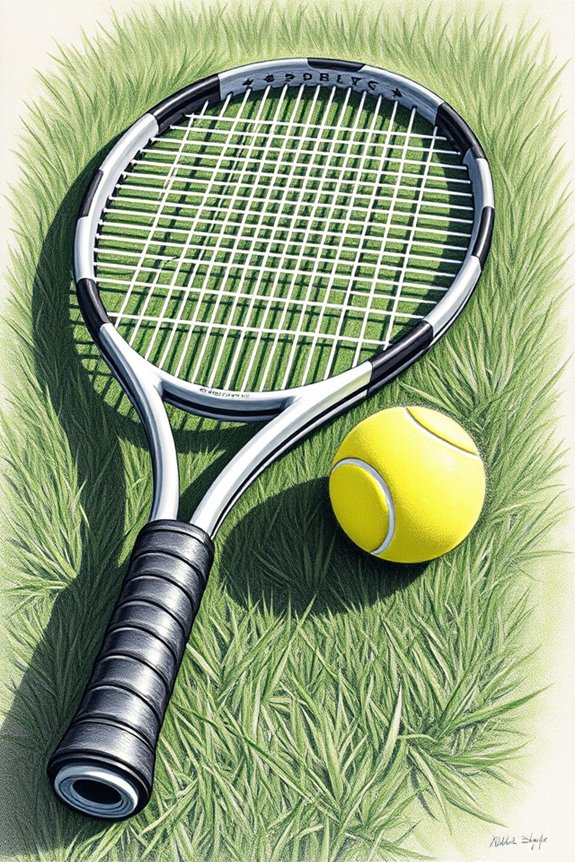 dynamic tennis racket illustration