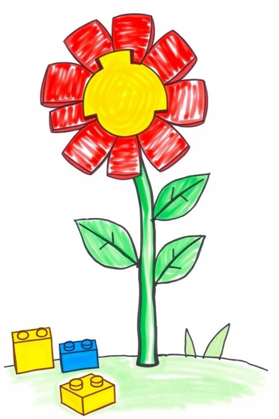 easy flower drawing project