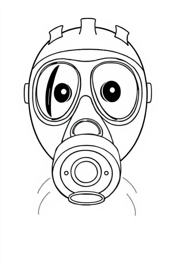 easy gas mask drawing