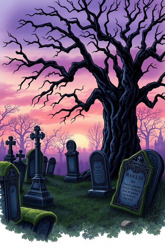 eerie cemetery drawing inspiration