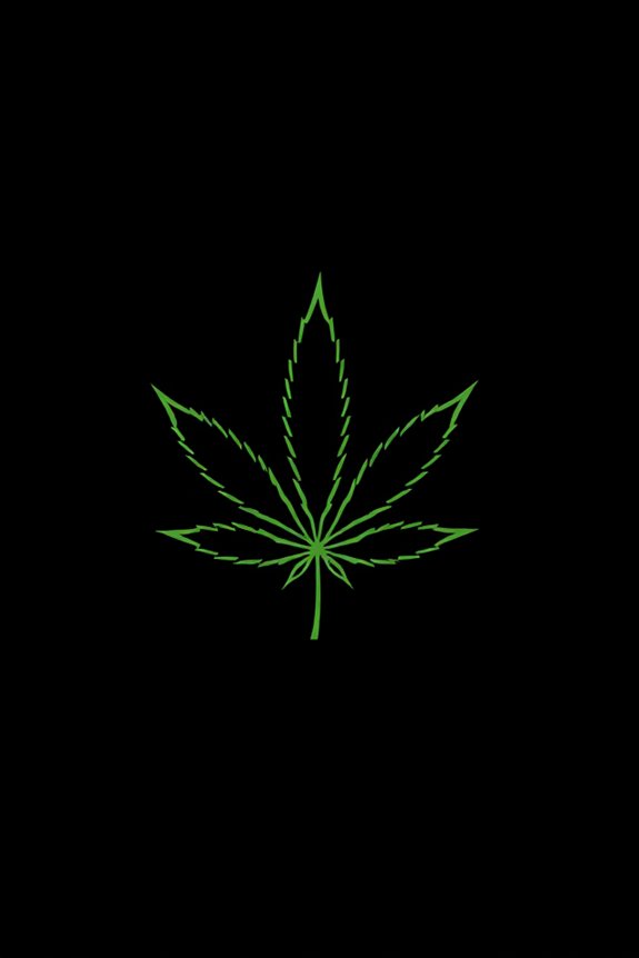 elegant cannabis icon design