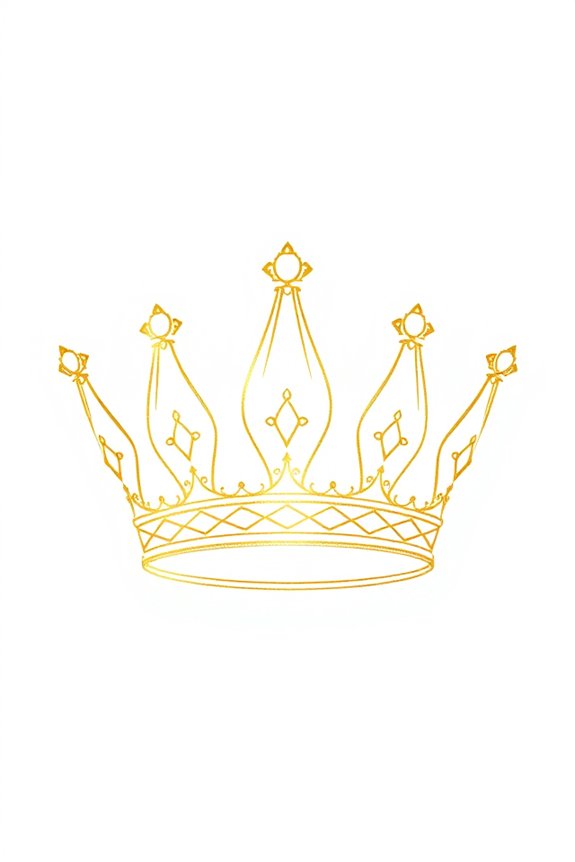 elegant gold crown illustration