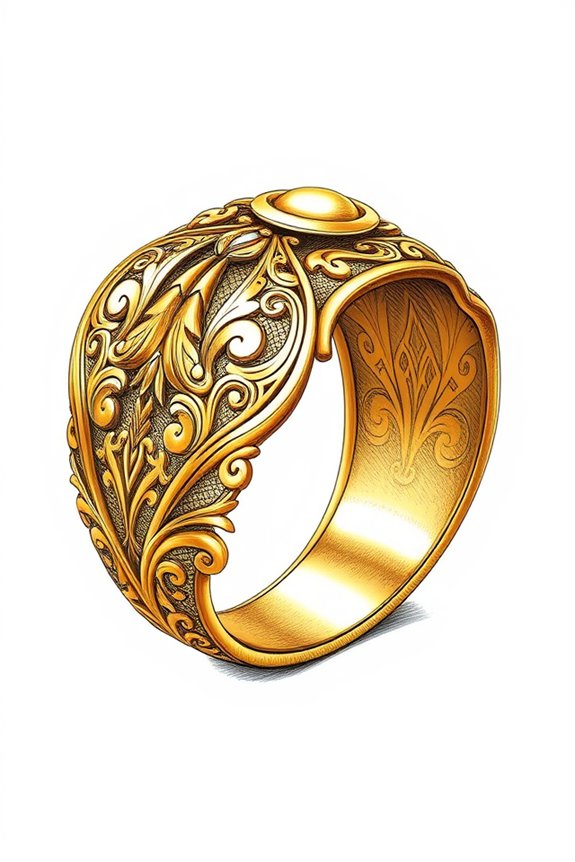 elegant gold ring patterns