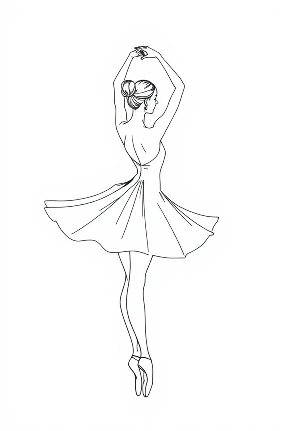 elegant minimalist ballet art