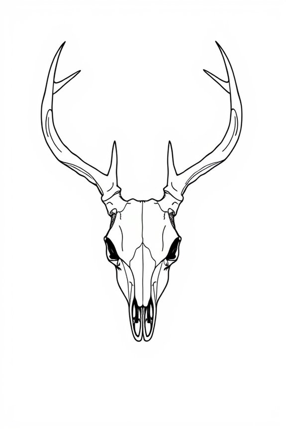 elegant minimalist deer skull