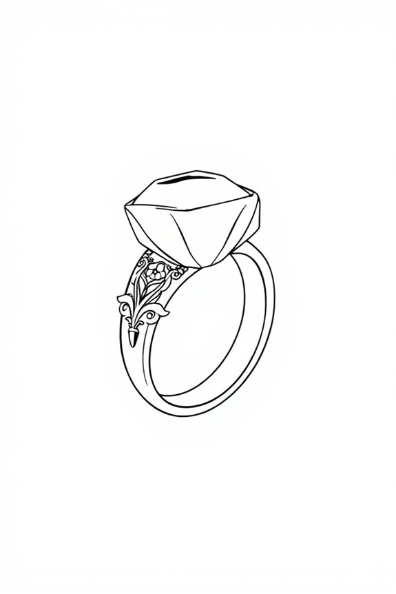 elegant monoline ring design