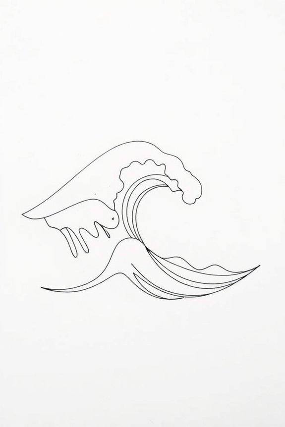 elegant ocean inspired tattoo design