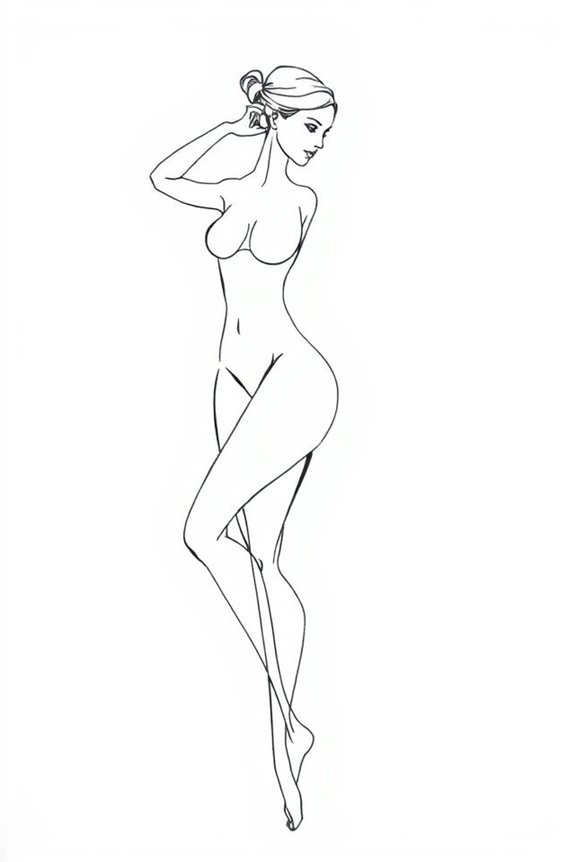 elegant single line art