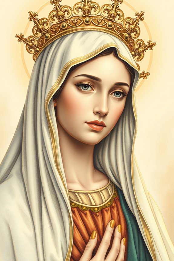 elegant virgin mary portrait