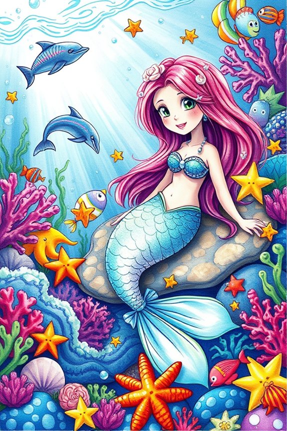 enchanting underwater mermaid art