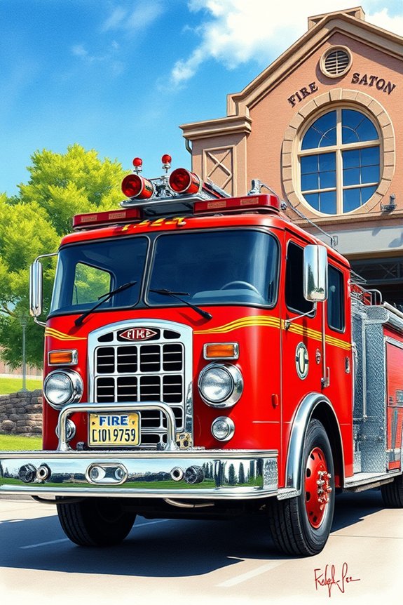 fire truck art project