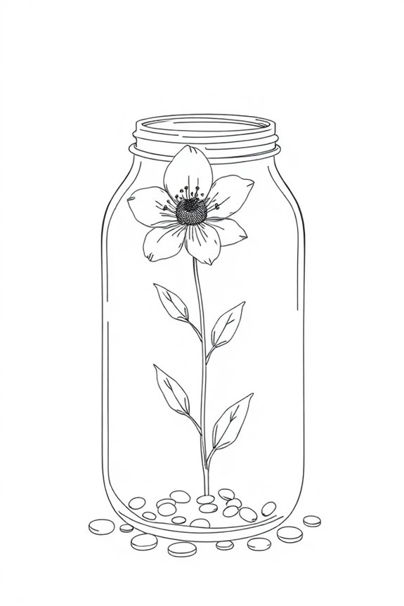 flower jar drawing project