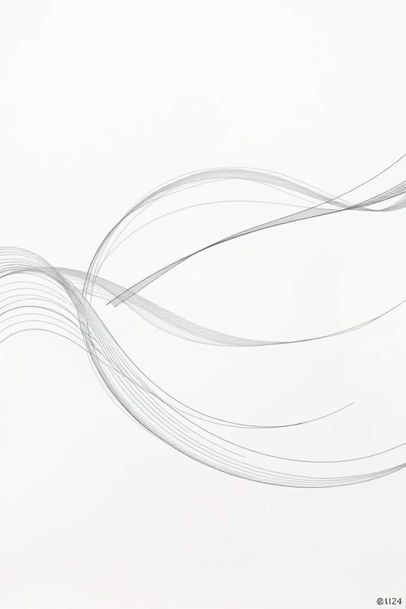 fluid minimalist line art