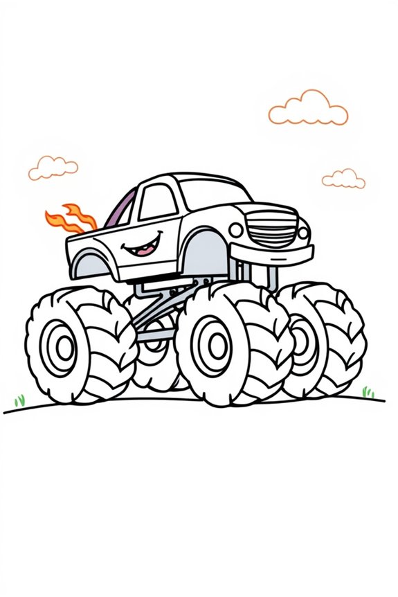 fun monster truck doodle