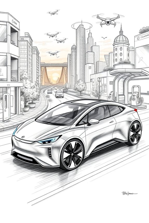 futuristic electric car design
