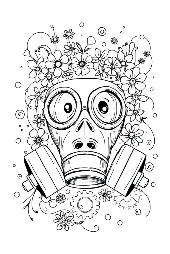 gas mask doodle creativity