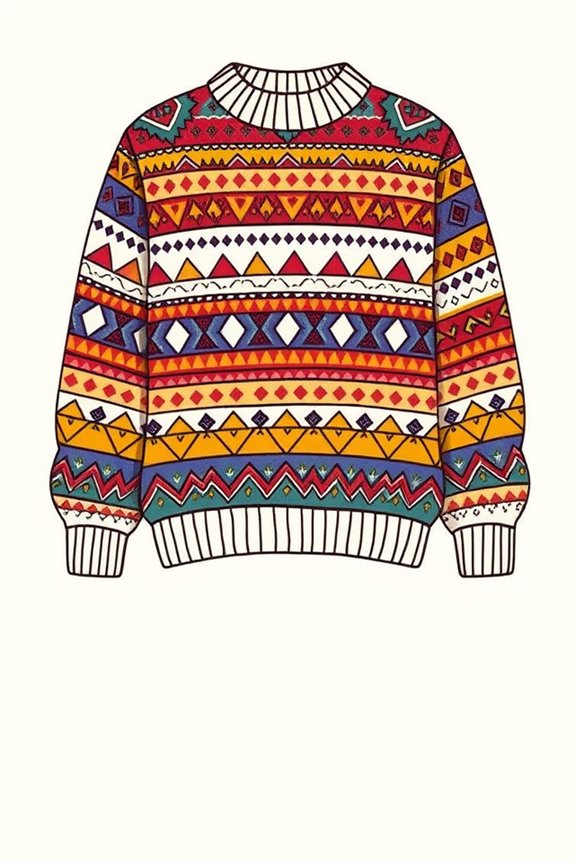 geometric pattern sweater design