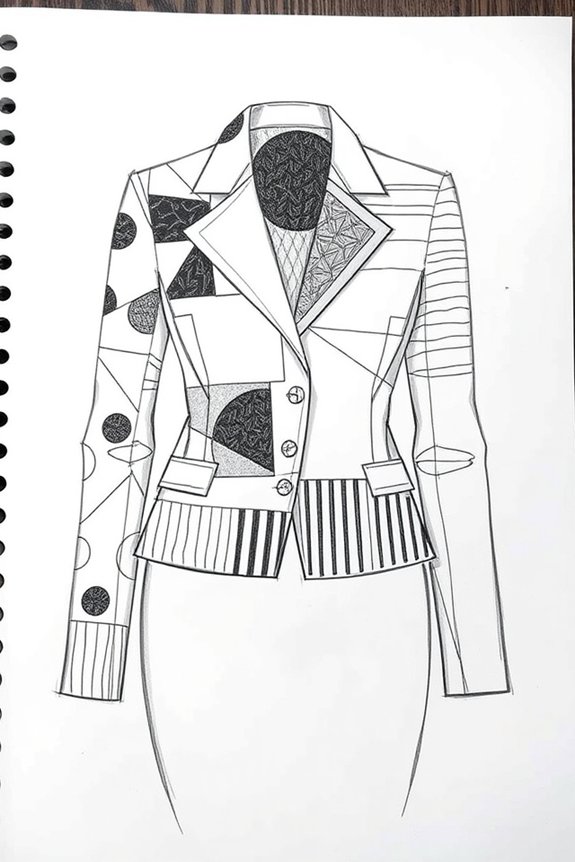 geometric patterns jacket design