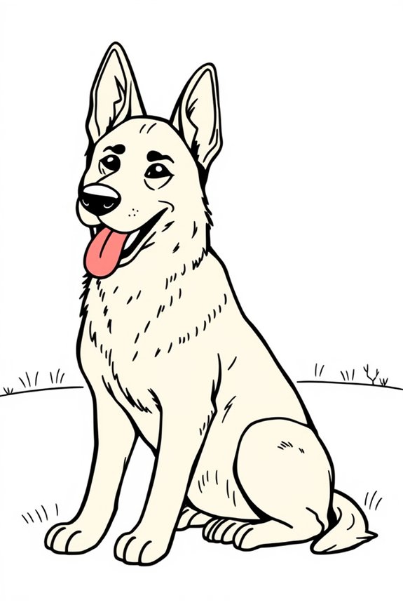 german shepherd drawing project