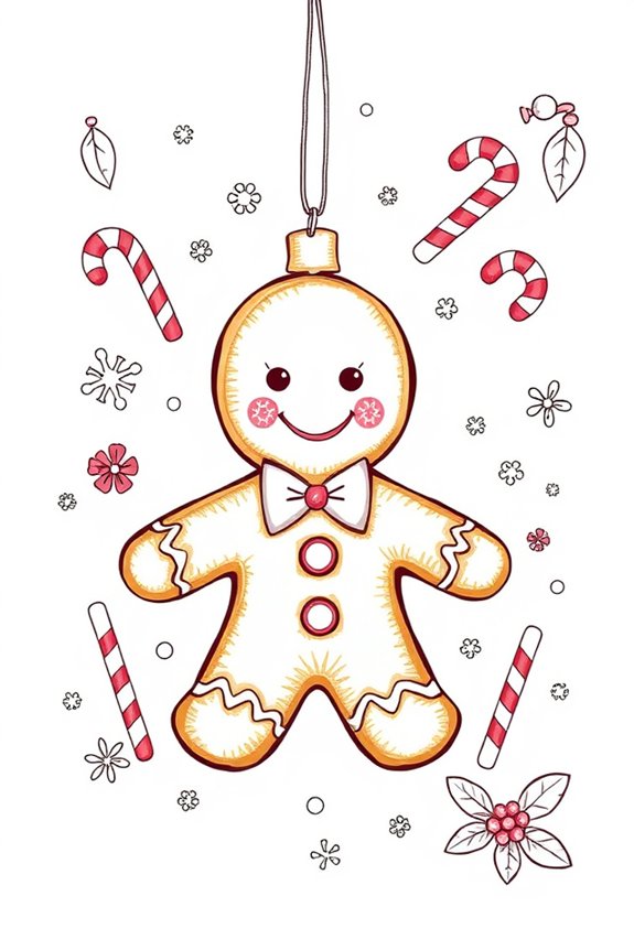 gingerbread man ornament sketch