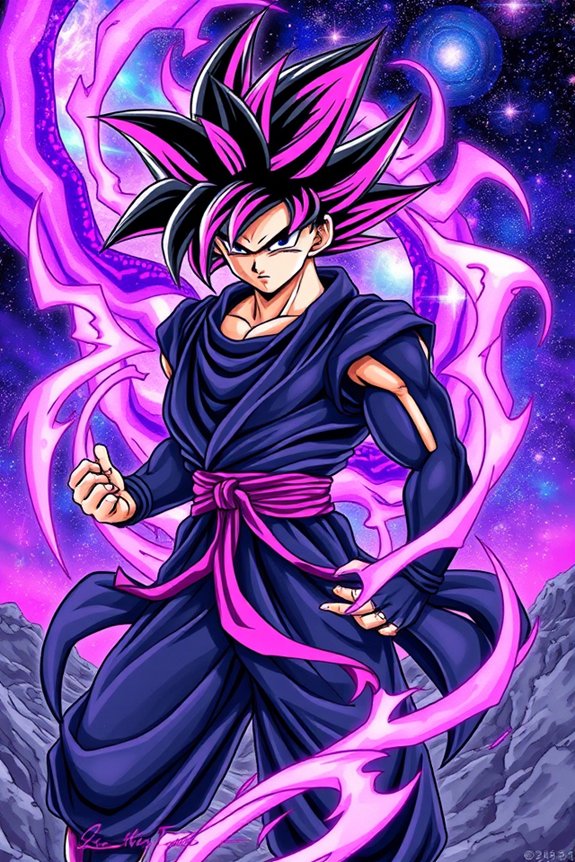 goku black colorful illustration