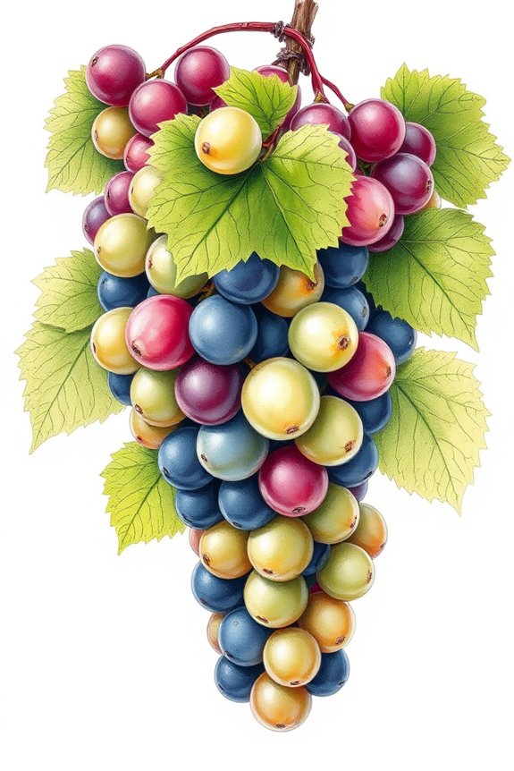 grape cluster drawing project