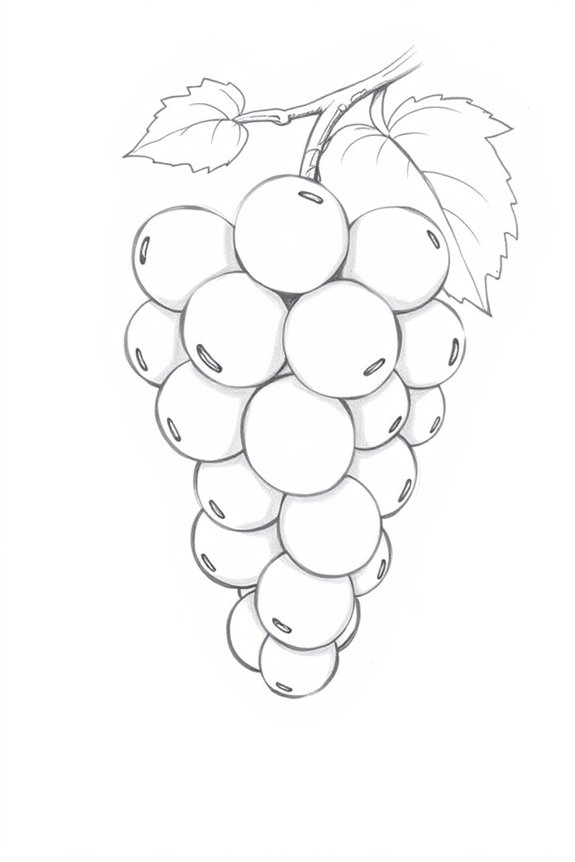 grape drawing project instructions