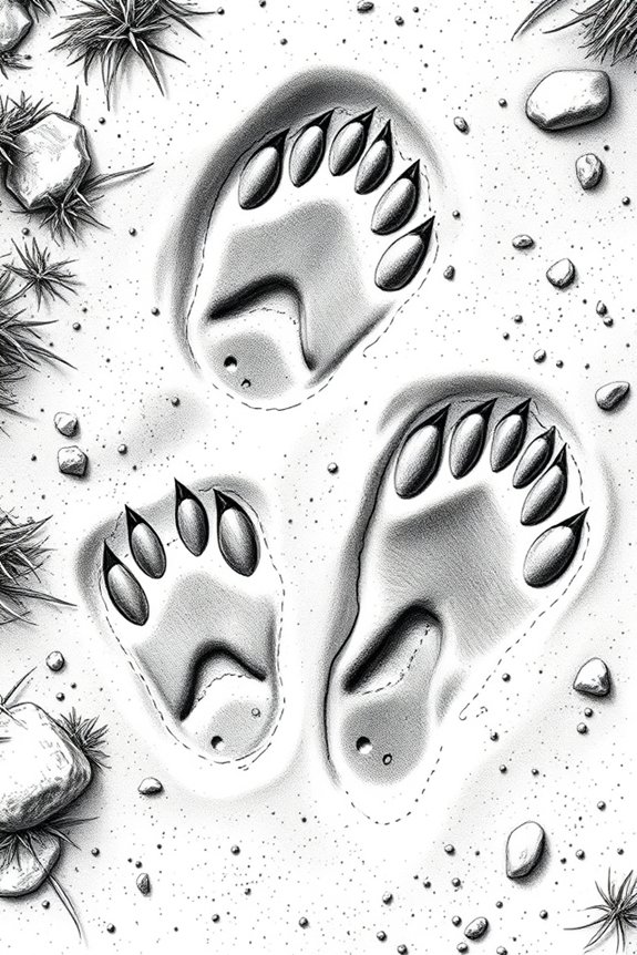 grizzly bear footprint drawing