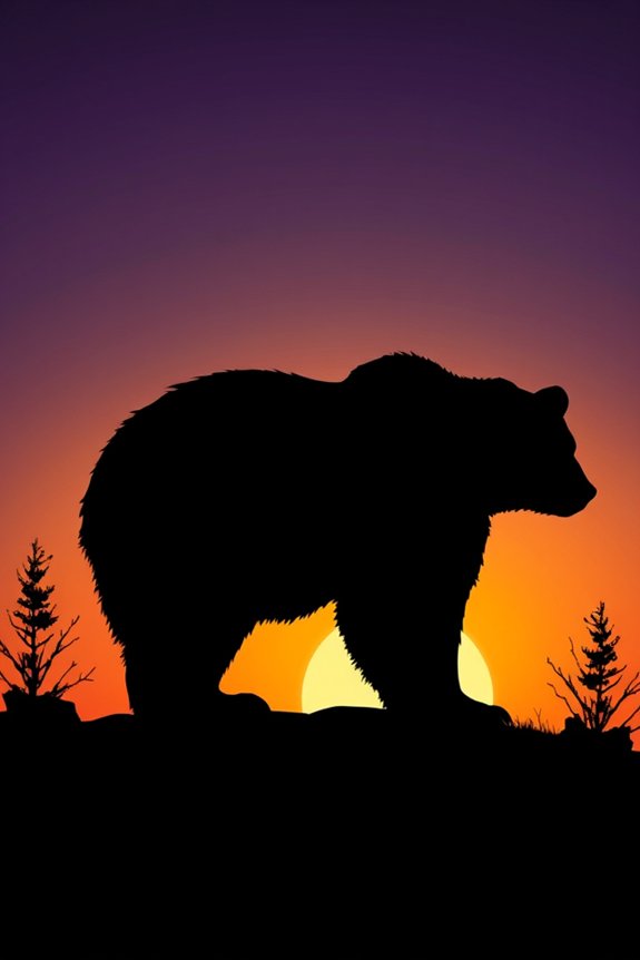 grizzly bear silhouette artwork