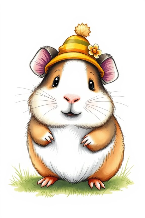 guinea pig in hat