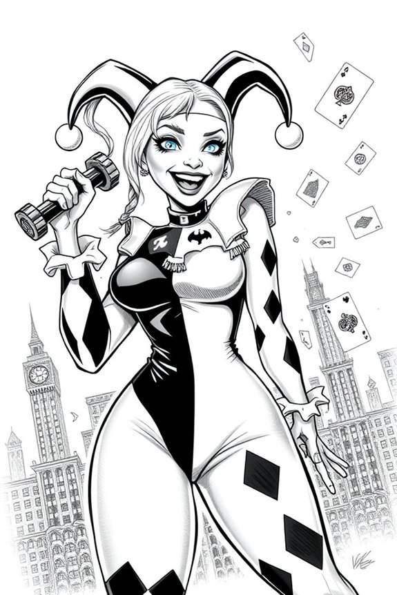 harley quinn character design