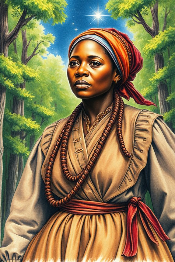 harriet tubman vibrant drawing